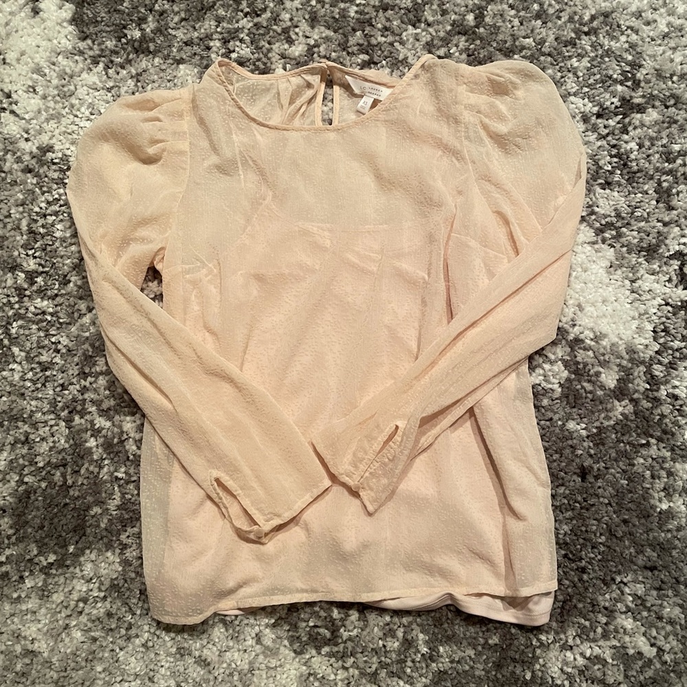 Lauren Conrad Baby Pink Puffed Sleeved Blouse!💗☺️